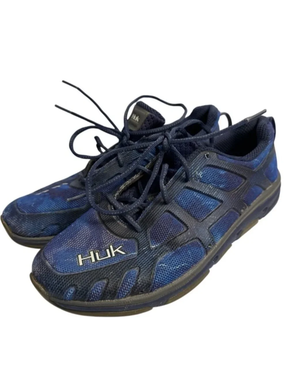 HUK Attack Subphantis Gulf Stream Fishing Shoes Blue Men's 9.5 Water Sneakers